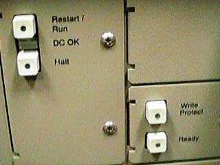 The buttons on the control panel
