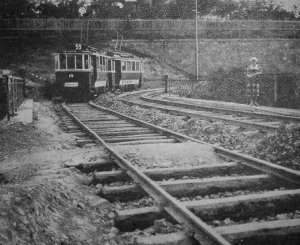 The second track being built in 1925